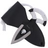 Nóż Martinez Albainox Skull Push Dagger White Cord, Black/Satin 3Cr13Mov (32452)